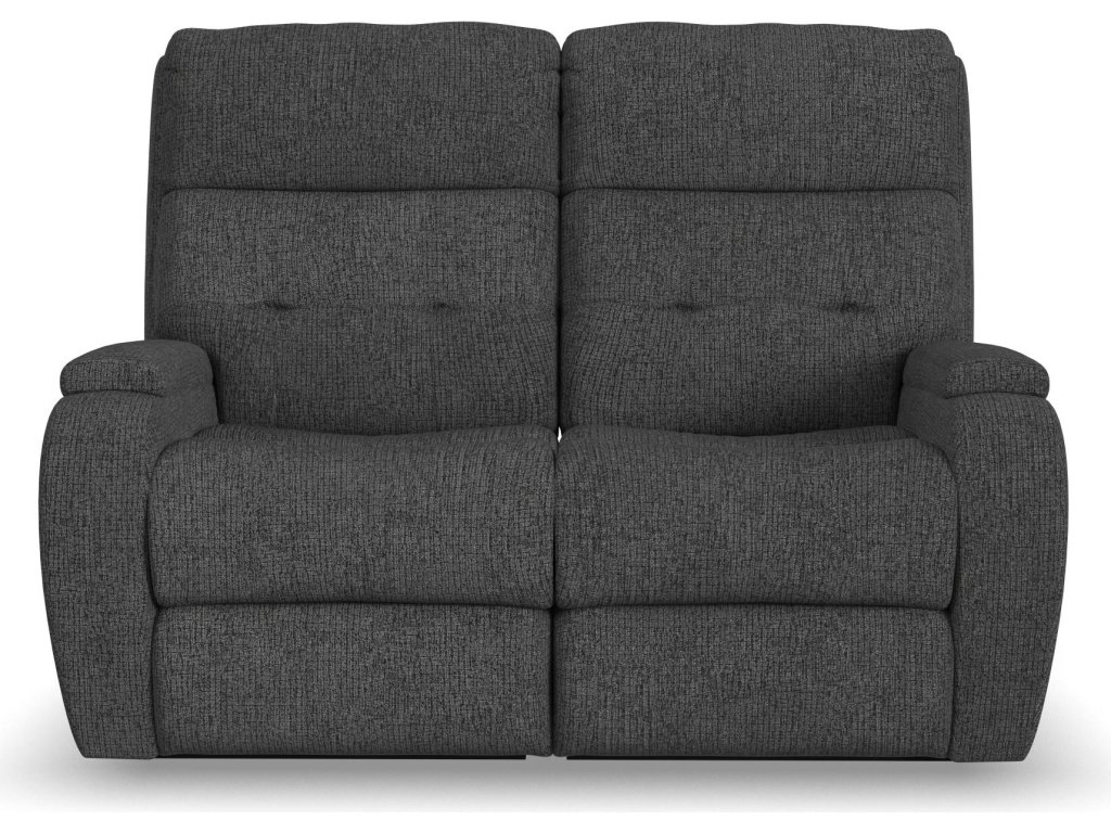 Strait Fabric Power Reclining Loveseat with Power Headrests - image 2