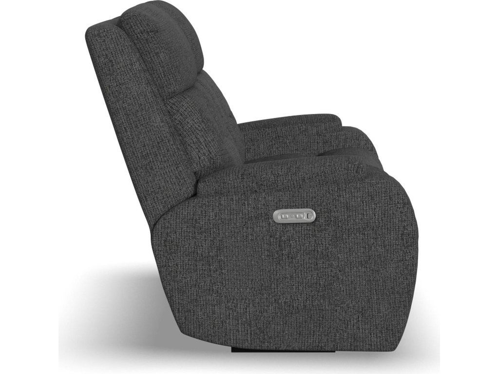 Strait Fabric Power Reclining Loveseat with Power Headrests - image 3