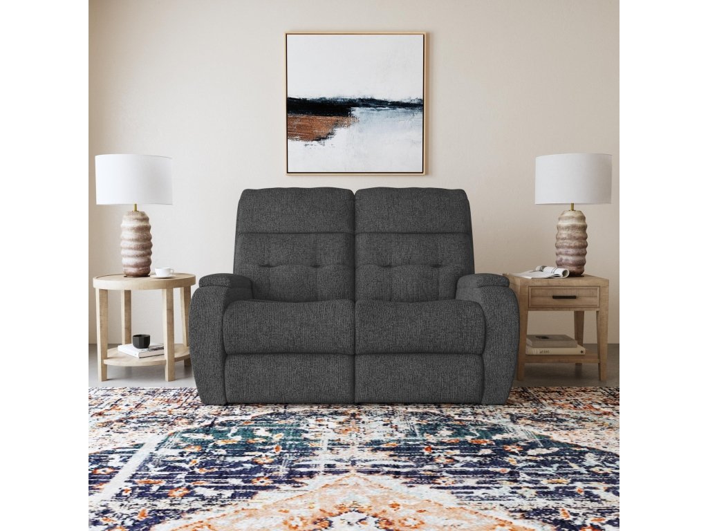 Strait Fabric Power Reclining Loveseat with Power Headrests - image 4