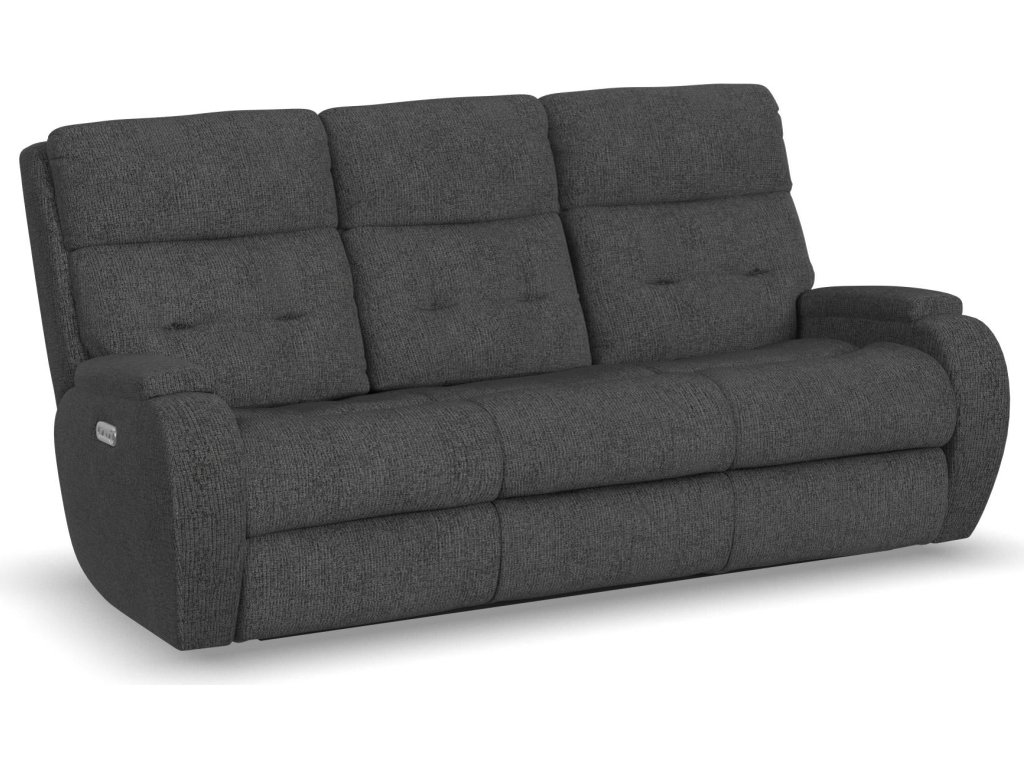 Strait Fabric Power Reclining Sofa with Power Headrests - main image