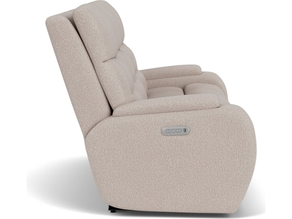 Strait Fabric Power Reclining Sofa with Power Headrests - image 11