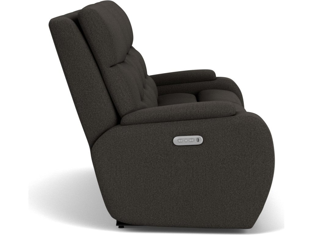 Strait Fabric Power Reclining Sofa with Power Headrests - image 12