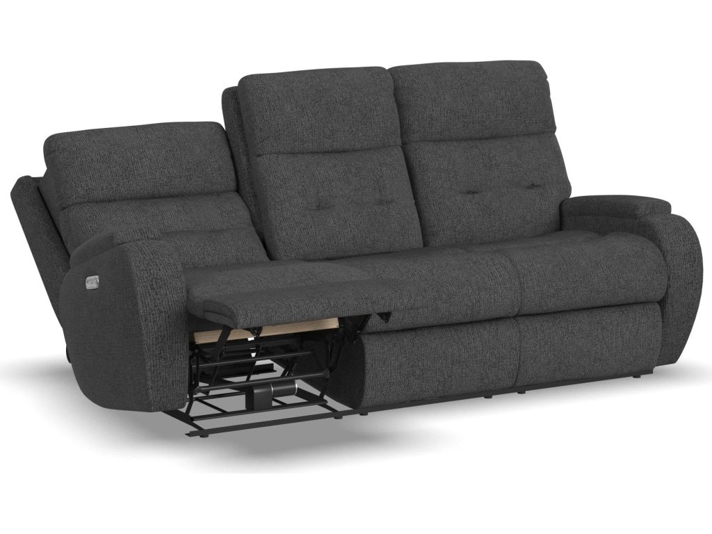 Strait Fabric Power Reclining Sofa with Power Headrests - image 13