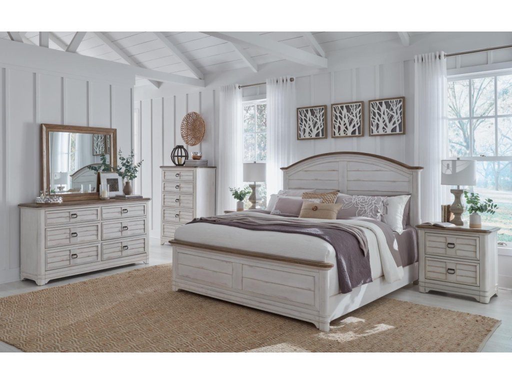 Queen Arched Panel Bed Complete - image 2