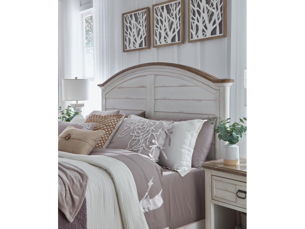 Queen Arched Panel Bed Complete - image 1
