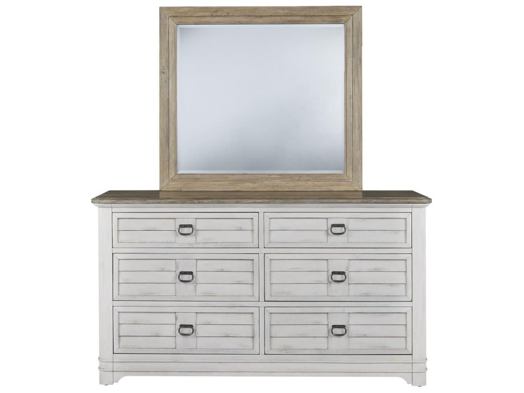 Queen Arched Panel Bed, Dresser, Mirror, 1 Drawer Nightstand, Chest - image 3