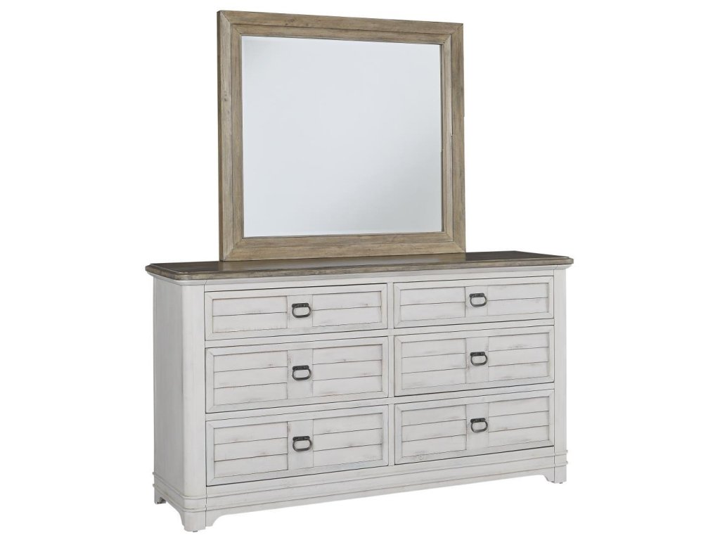 Queen Arched Panel Bed, Dresser, Mirror, 1 Drawer Nightstand, Chest - image 2