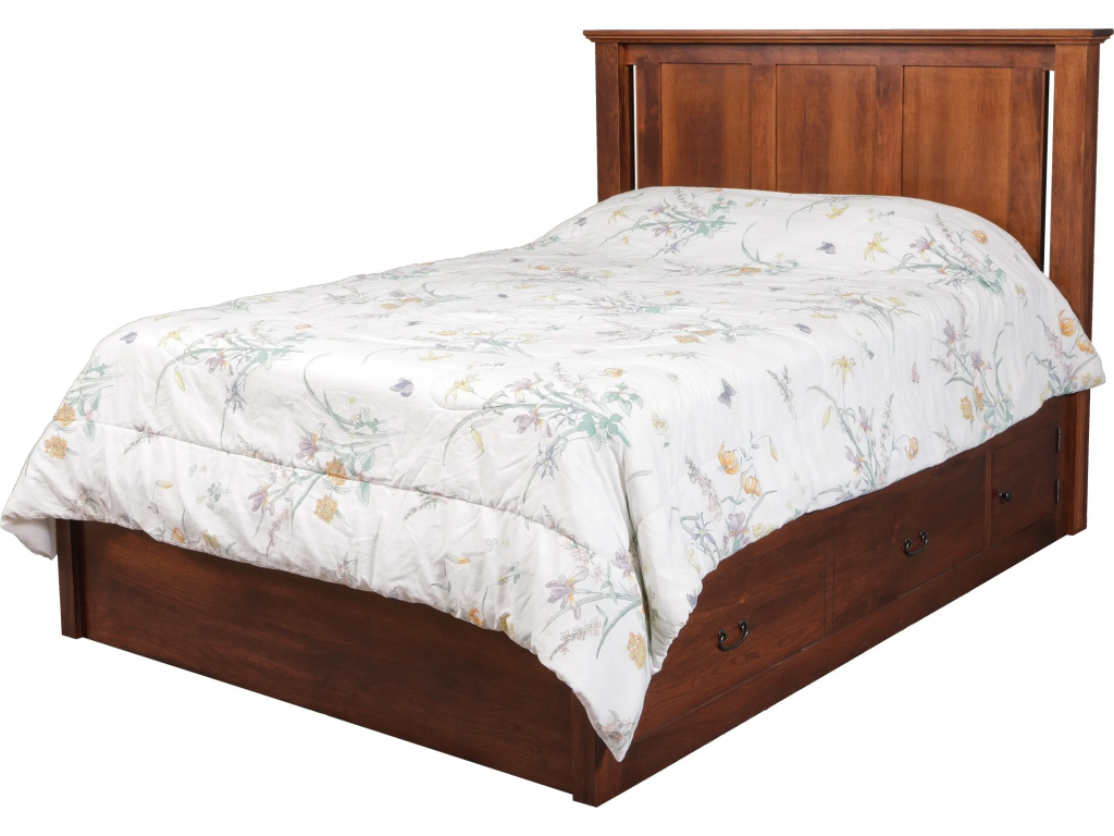 Elegance Queen Pedestal Bed w/ 60" Wide Drawers - main image