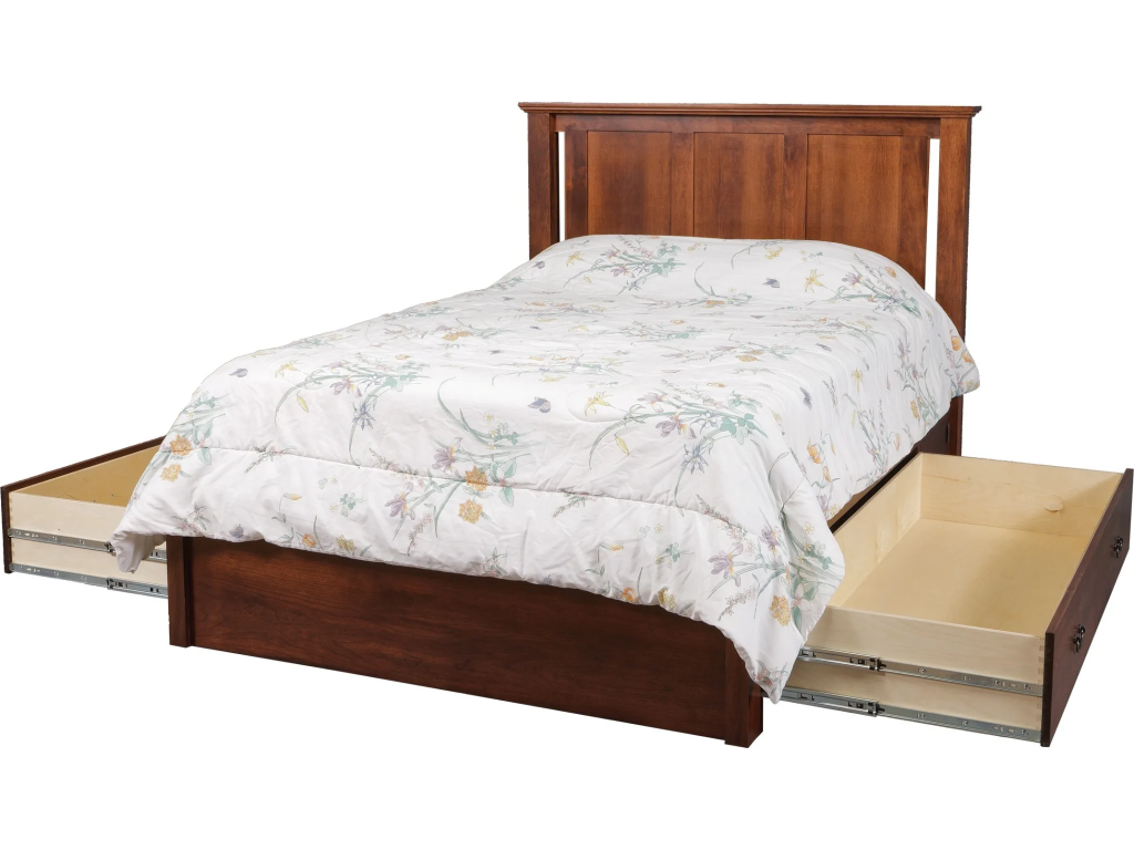 Elegance Queen Pedestal Bed w/ 60" Wide Drawers - image 1