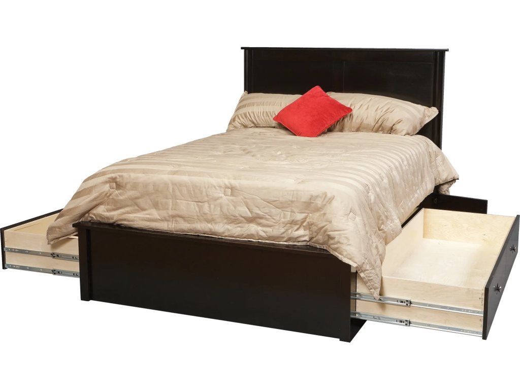 Cosmopolitan Queen Pedestal Bed w/ 60" Wide Drawers - image 1
