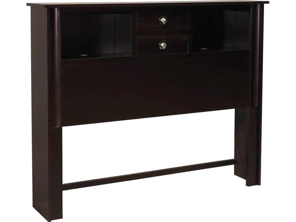 Daniel's Amish Cosmopolitan Queen 2-Drawer Bookcase Headboard Bed, primary thumbnail