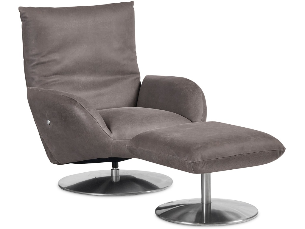 Ranlo Leather Swivel Arm Chair - image 7