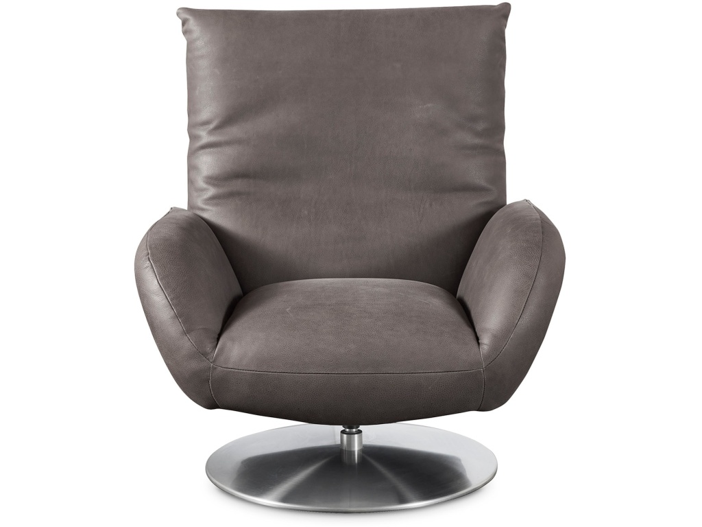 Ranlo Leather Swivel Arm Chair - image 3