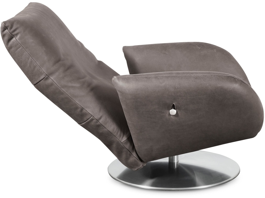 Ranlo Leather Swivel Arm Chair - image 6