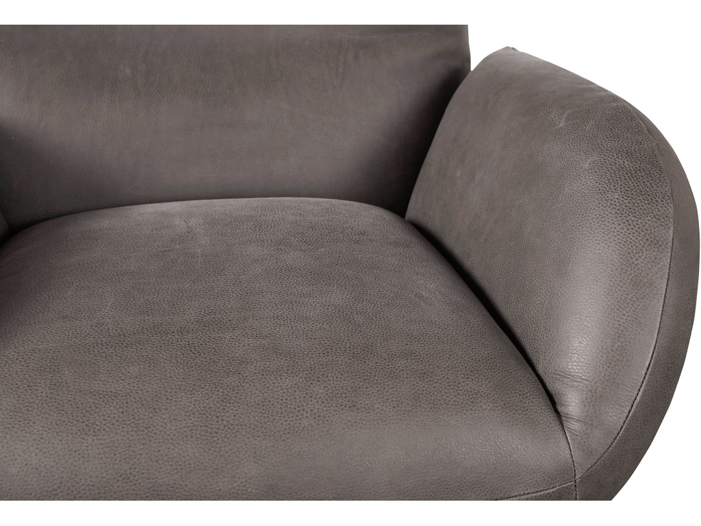 Ranlo Leather Swivel Arm Chair - image 10