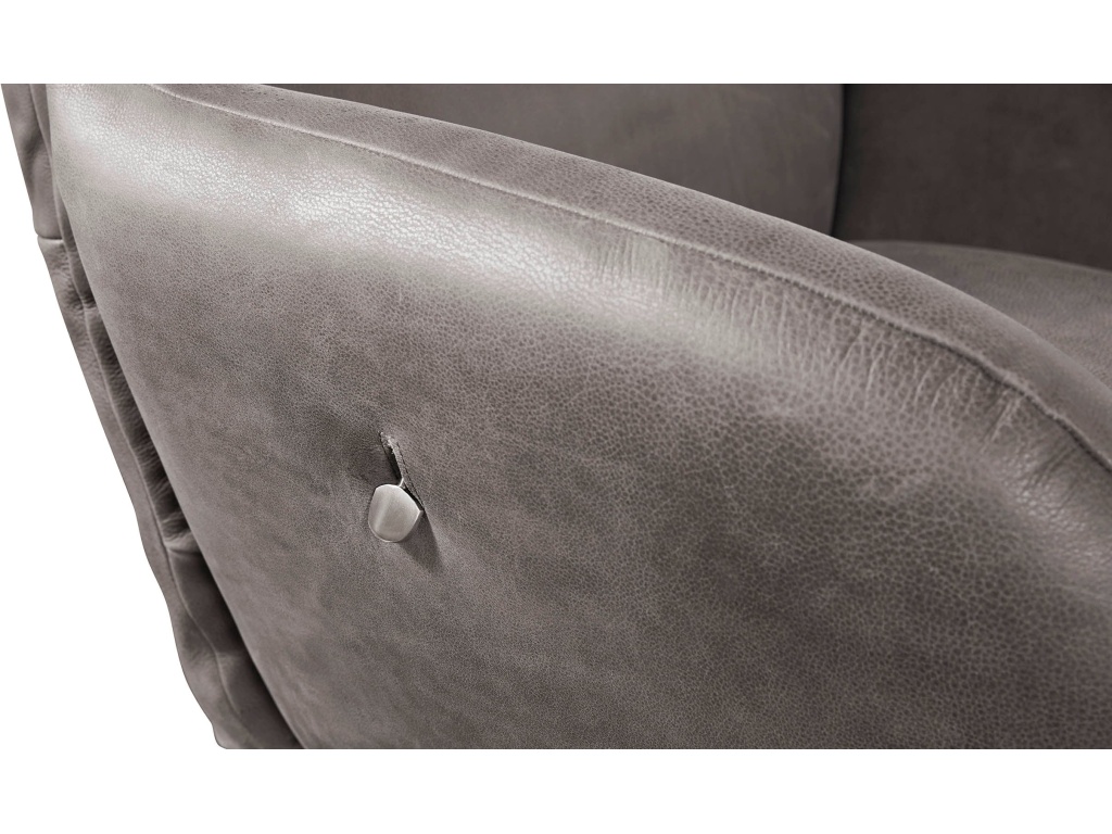 Ranlo Leather Swivel Arm Chair - image 12