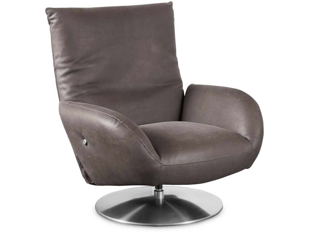 Ranlo Leather Swivel Arm Chair - main image