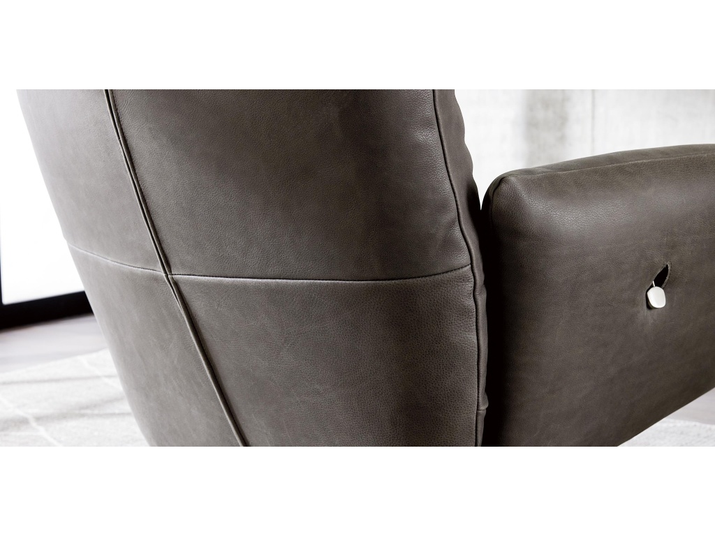 Ranlo Leather Swivel Arm Chair - image 2