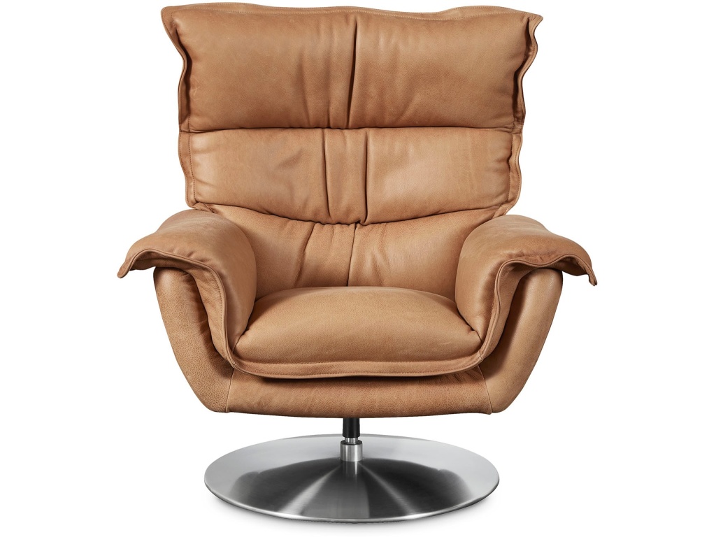 Dunn Leather Swivel Arm Chair - image 4