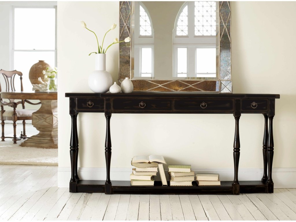 Sanctuary Four-Drawer Thin Console - Ebony - image 2