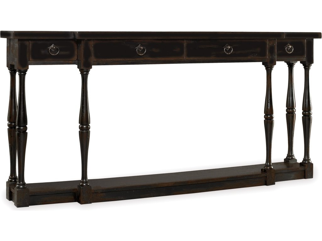 Sanctuary Four-Drawer Thin Console - Ebony - main image