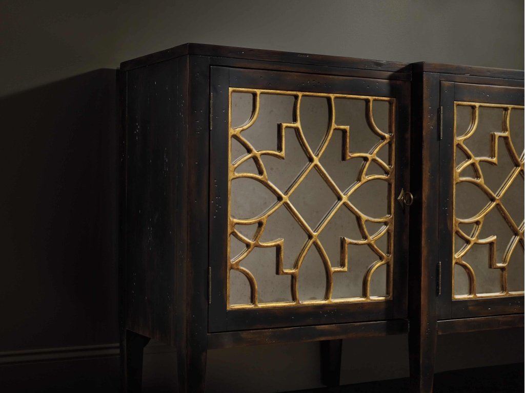 Sanctuary Four Door Mirrored Console- Ebony - image 2