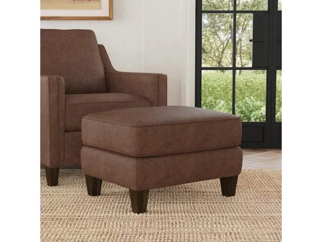 Finley Leather Ottoman - Alternative View