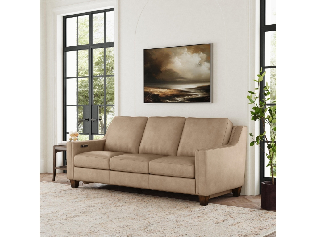 Finley Leather Power Inclining Sofa - image 1