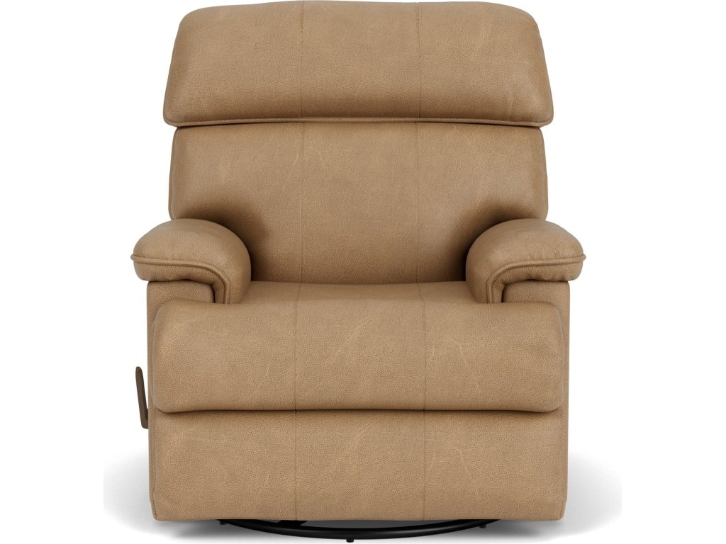 Geneva Leather Swivel Gliding Recliner - image 1