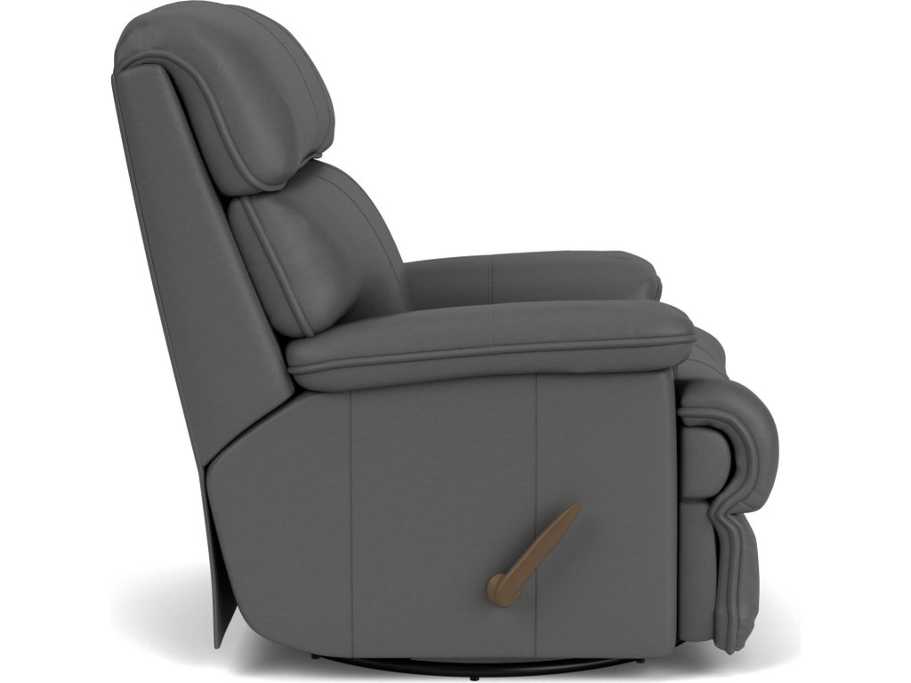 Geneva Leather Swivel Gliding Recliner - image 2