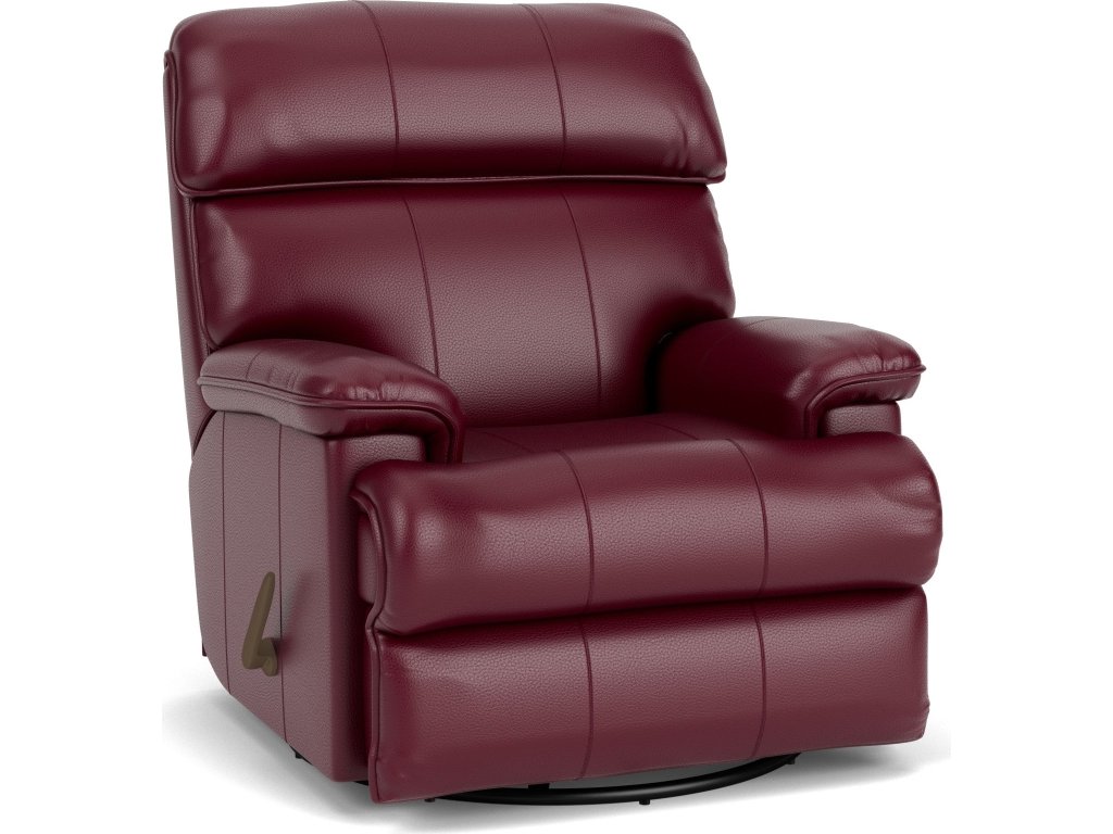 Geneva Leather Swivel Gliding Recliner - image 3