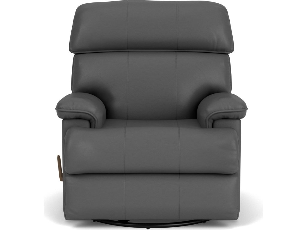 Geneva Leather Swivel Gliding Recliner - image 5