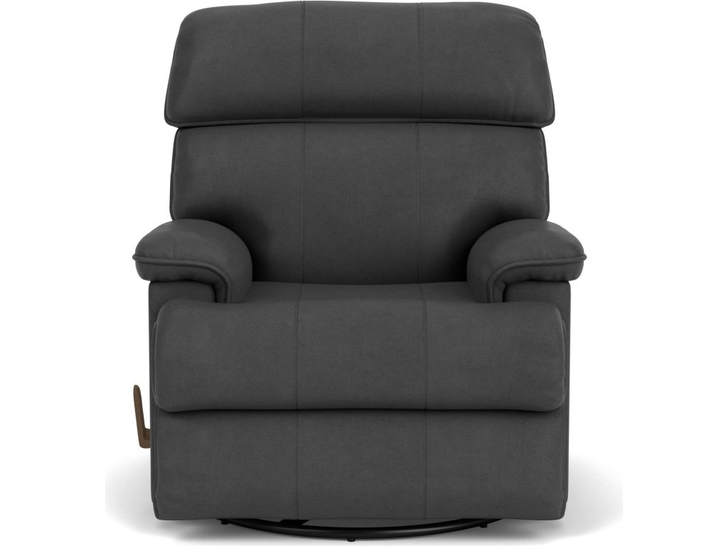 Geneva Leather Swivel Gliding Recliner - image 6