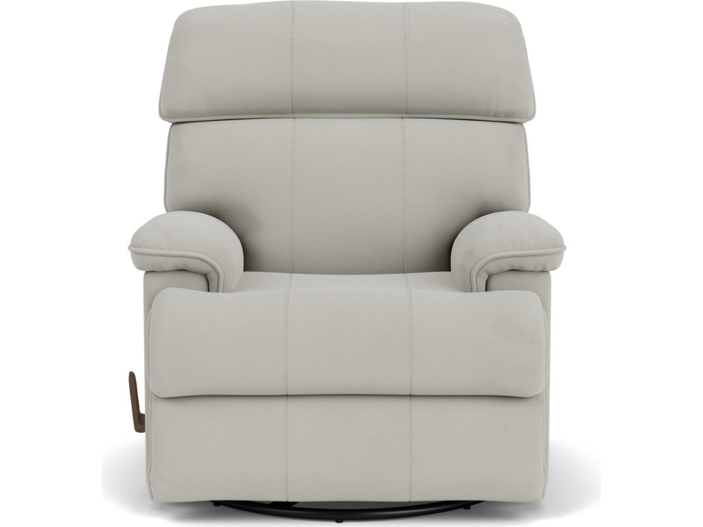 Geneva Leather Swivel Gliding Recliner - image 8
