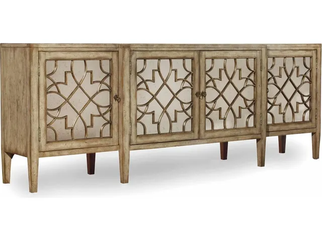Sanctuary Four-Door Mirrored Console - Surf-Visage