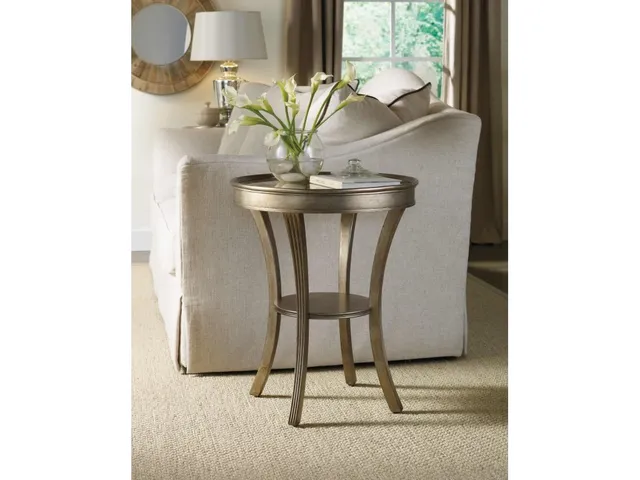 Sanctuary Round Mirrored Accent Table - Visage - Alternative View