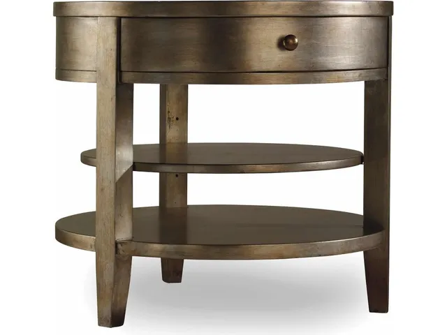 Sanctuary One-Drawer Round Lamp Table - Visage
