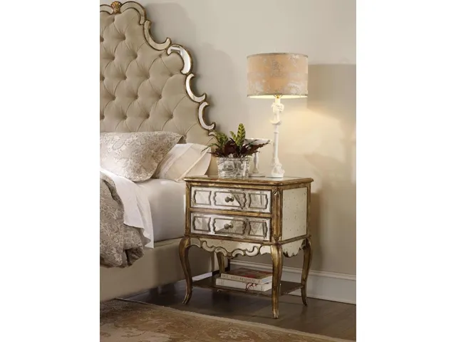 Sanctuary Mirrored Leg Nightstand-Bling - Alternative View
