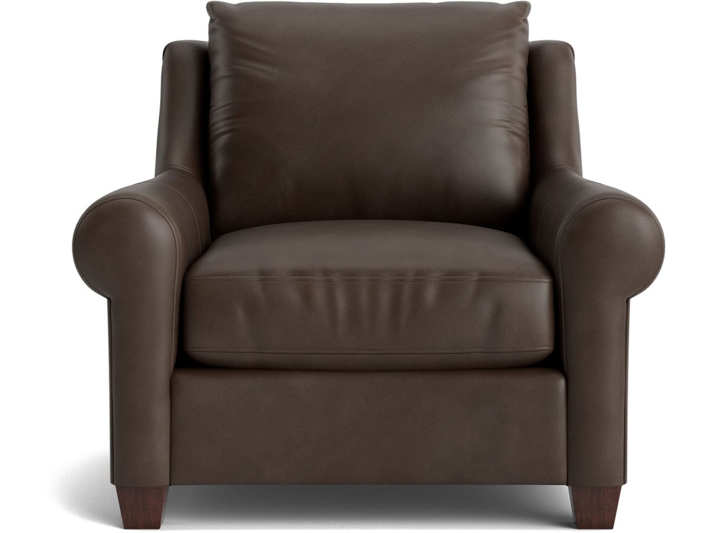 Ellery Leather Roll Arm Chair - main image