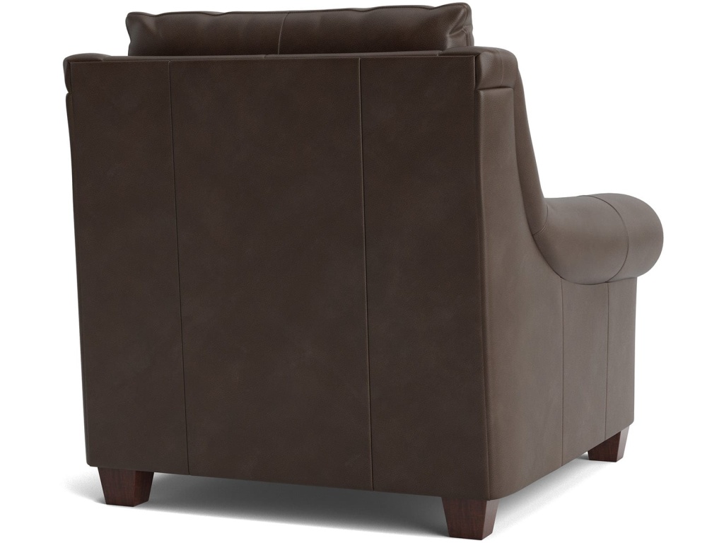 Ellery Leather Roll Arm Chair - image 3