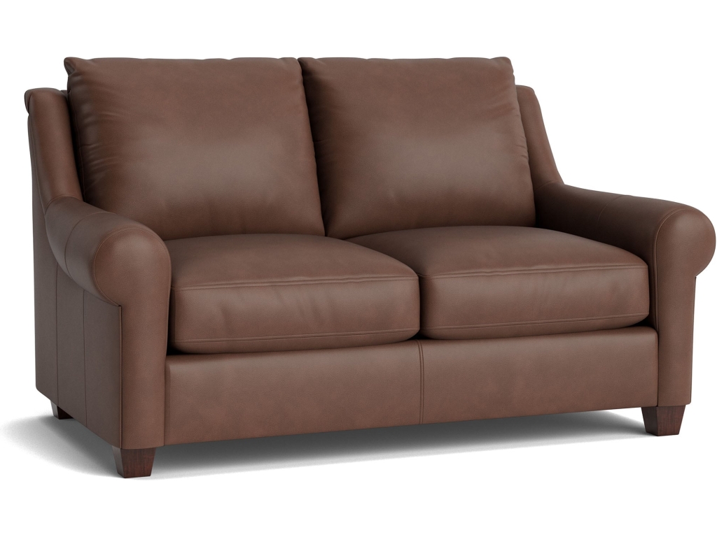 Ellery Leather Roll Arm Loveseat - image 1