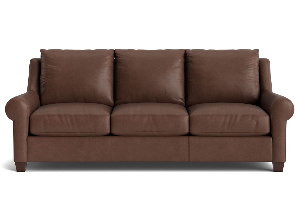 Ellery Leather Roll Arm Sofa - main image