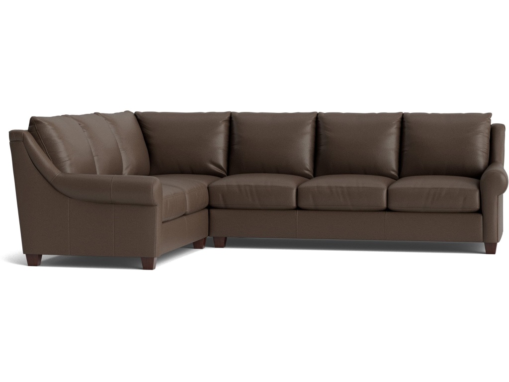 Ellery Leather Roll Arm L-Shaped Sectional - image 1