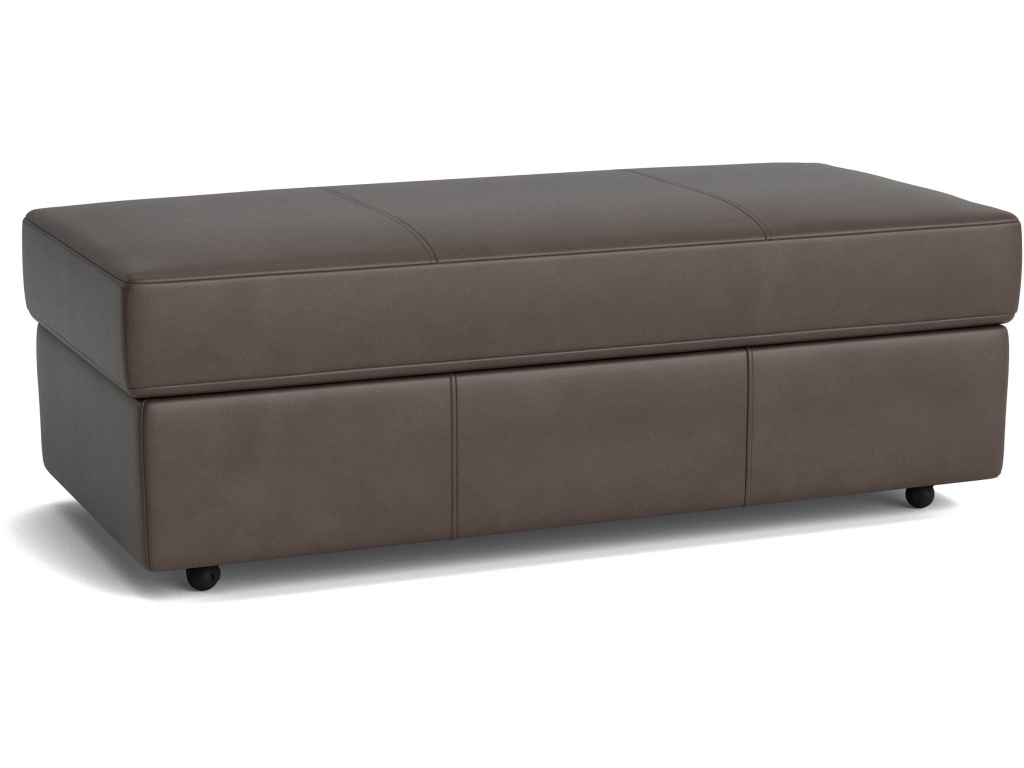 Ellery Leather Storage Ottoman - main image