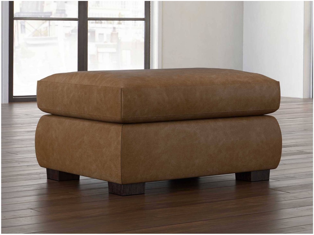 Jamestown Leather Ottoman - image 5