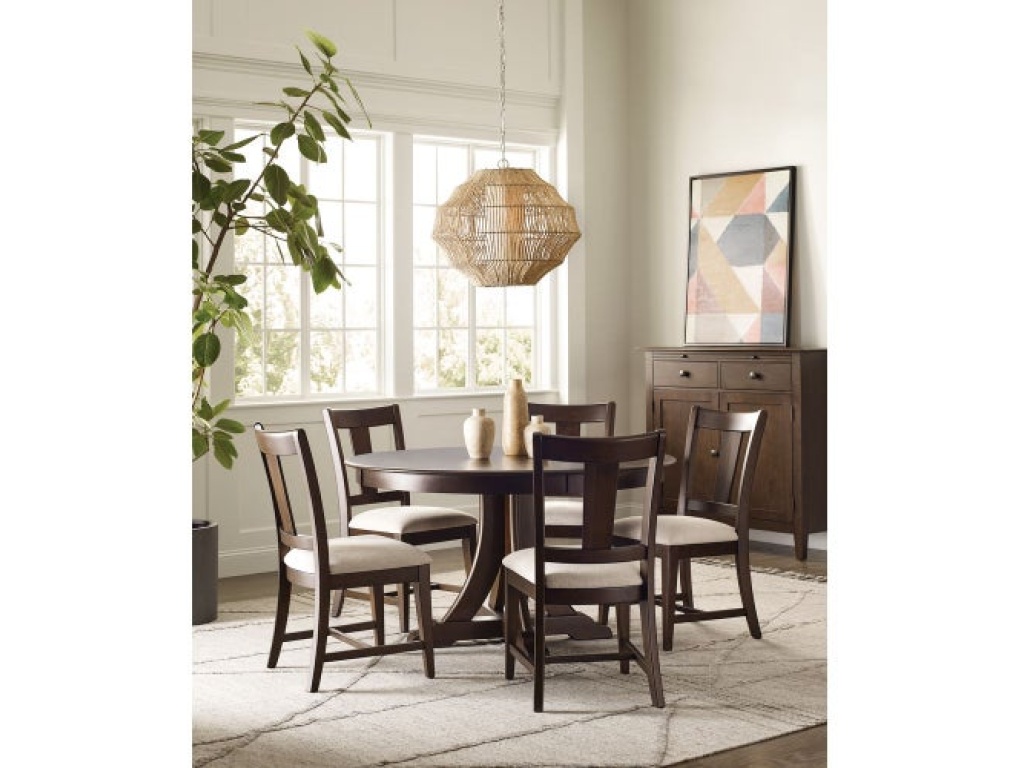 Kafe 54" Round Quad Table, Mocha - image 8