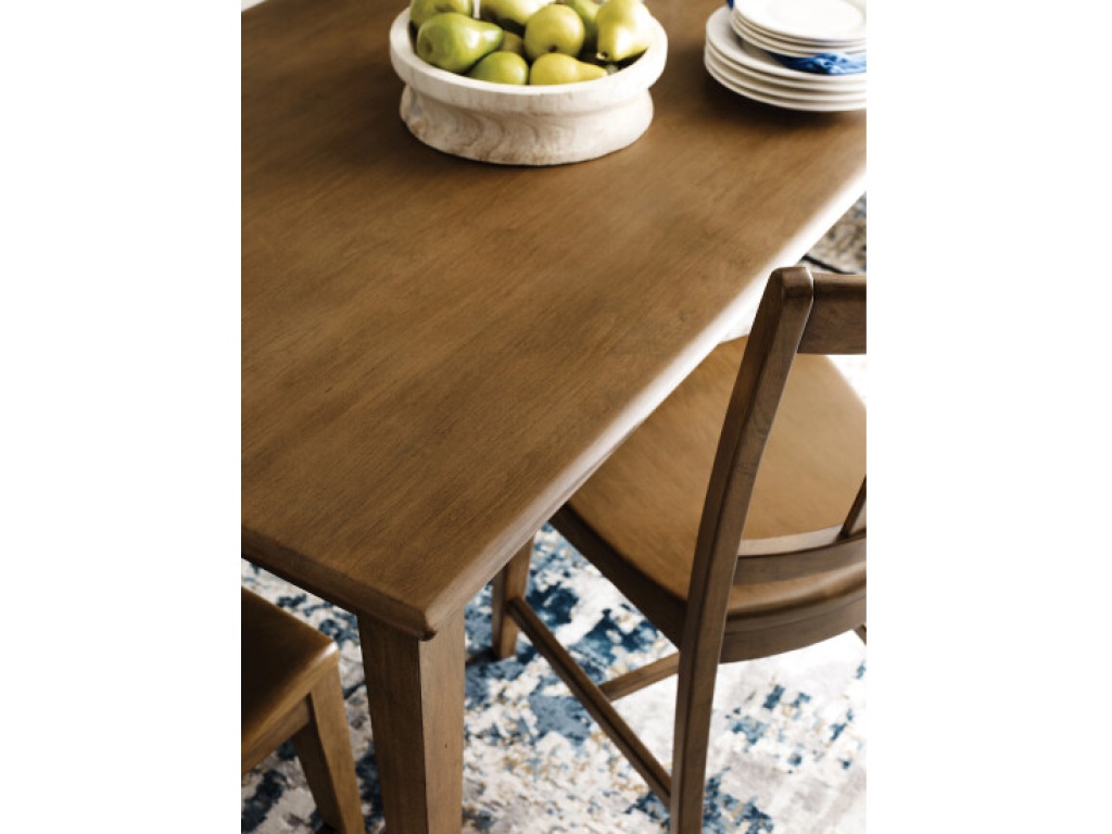 60" Rectangular Leg Table, Latte - image 1