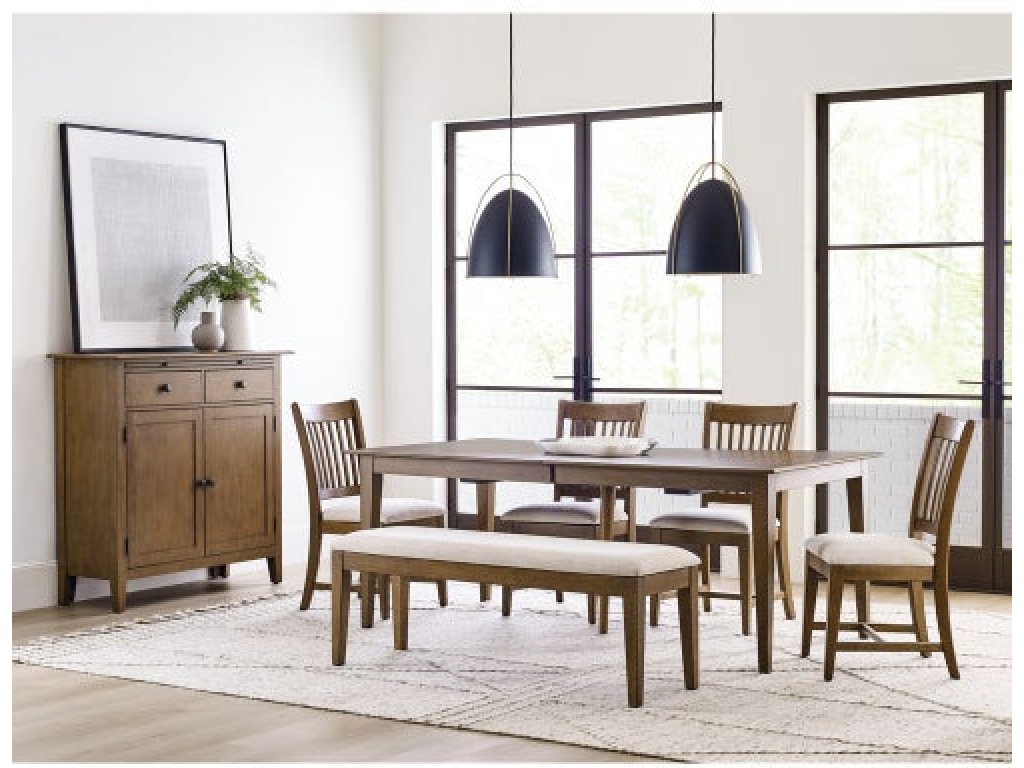 Kafe 80" Rectangular Leg Table, Latte - image 4