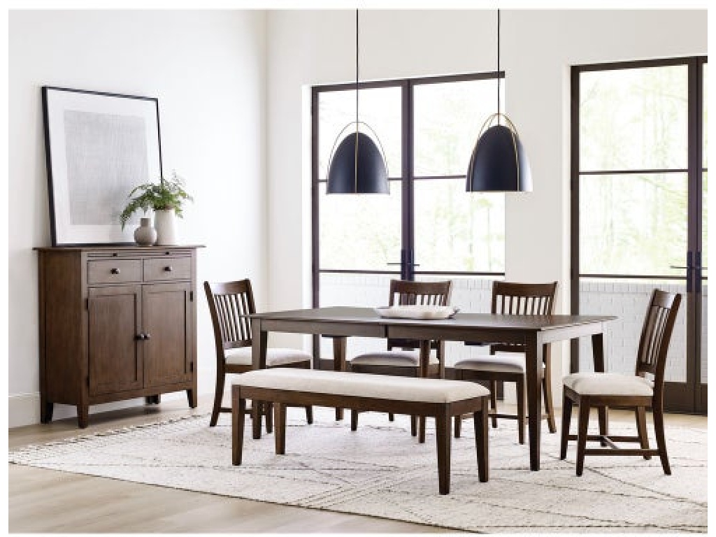 Kafe 80" Rectangular Leg Table, Mocha - image 4