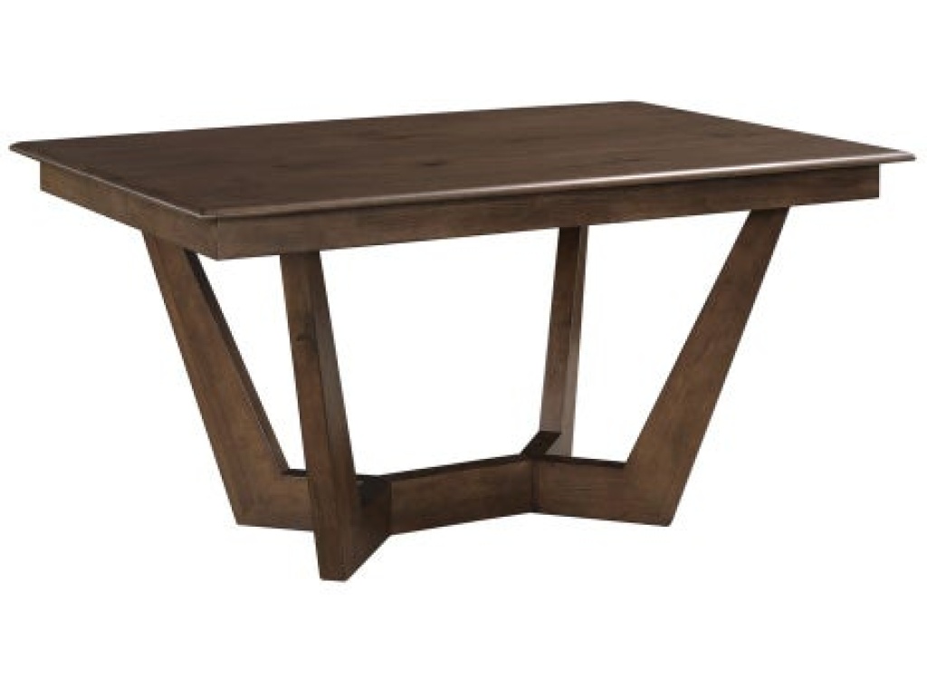 Kafe 60" Rectangular Trestle Table Pkg, Mocha - image 1